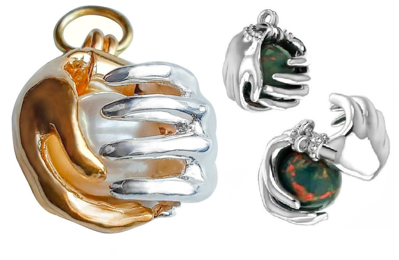 Leona's Healing Hands, Locket for Crystals or Essential Oils, 10K Gold-0