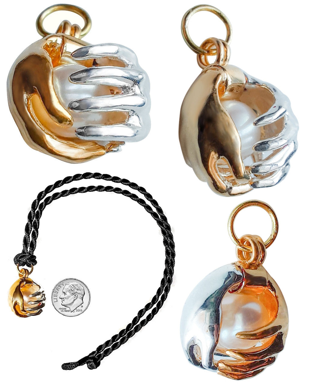 Leona's Healing Hands, Locket for Crystals or Essential Oils, 10K Gold-4