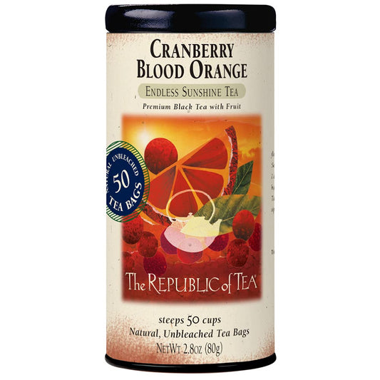 Cranberry Blood Orange Black Tea, Tin of 50 Tea Bags
