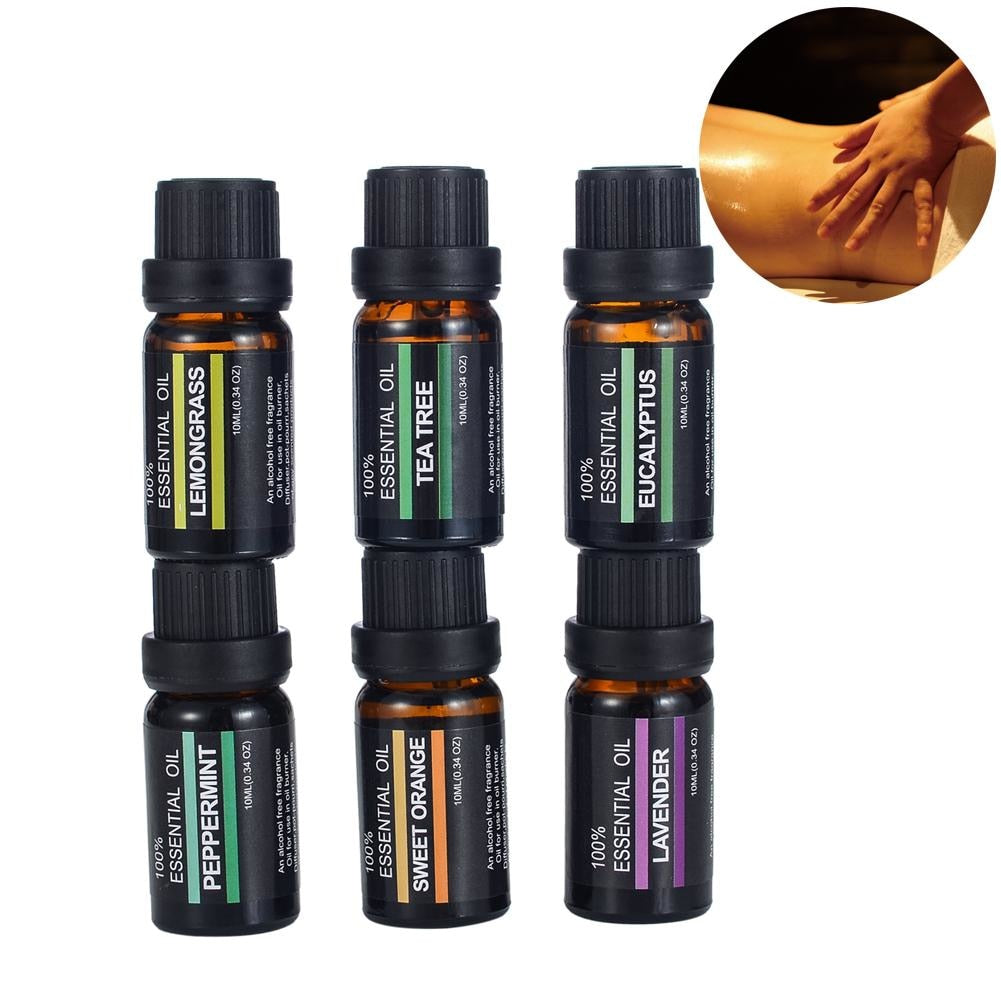 100% Pure Aromatherapy Essential Oils 6 pcs Set