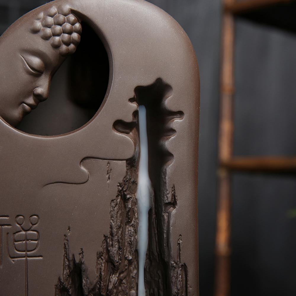 Backflow Incense Ceramic Holder Buddha Waterfall Incense Burner