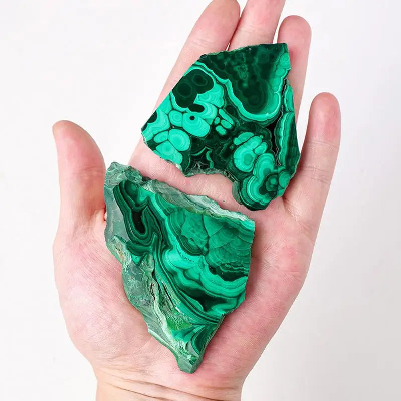 Malachite Crystals Natural Crystal Malachite Slice for Home Decoration Polished Slab Rock Healing Crystals Malachite Stones