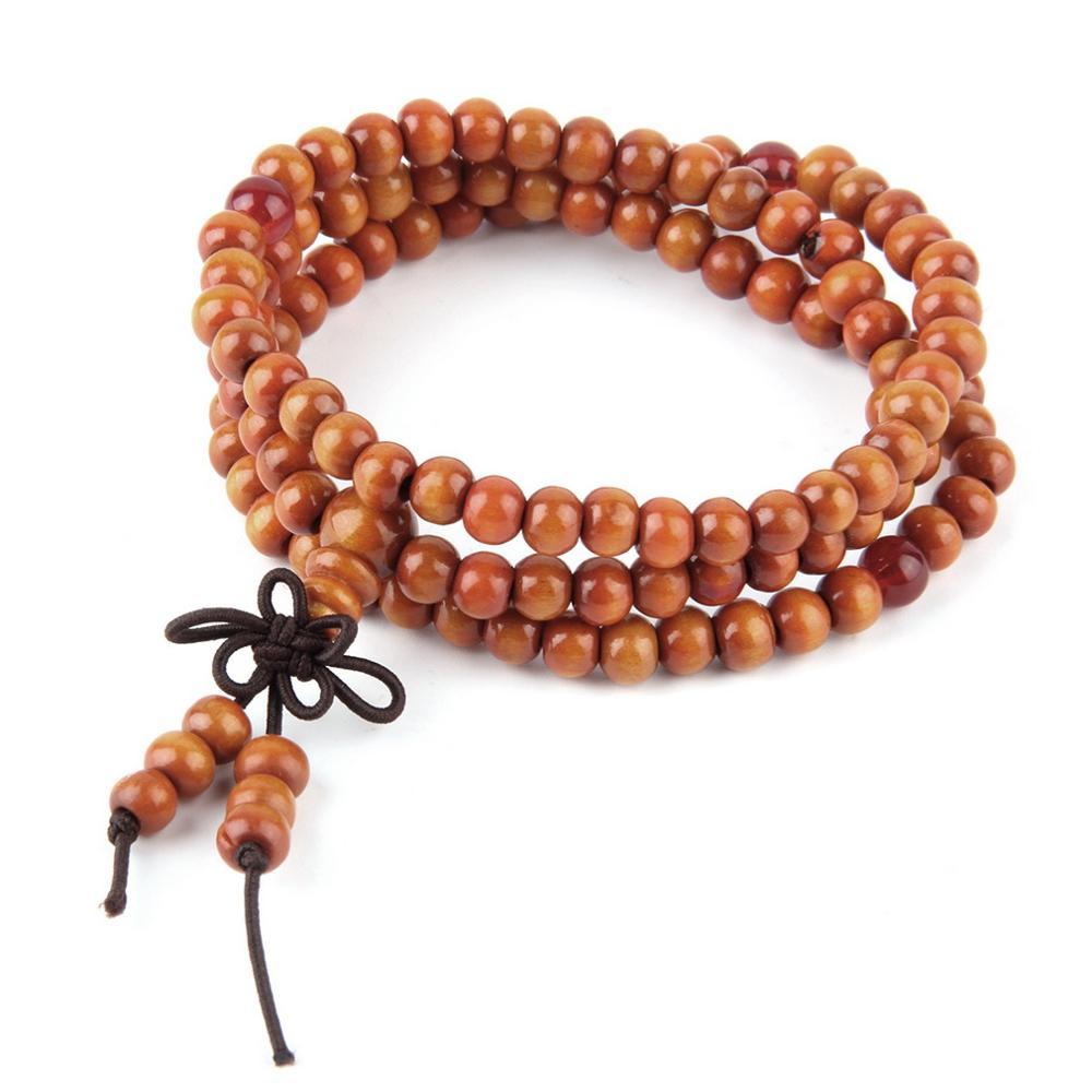 Natural Sandalwood Buddhist Buddha Meditation 108 beads bracelet