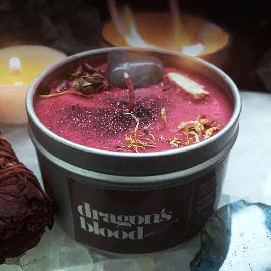 ASTRAL CANDLES - DRAGONS BLOOD CRYSTAL CANDLE
