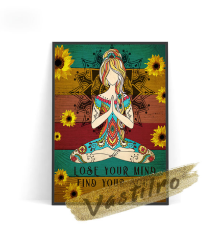 Meditation Chakra Yoga Girl Canvas Painting Core