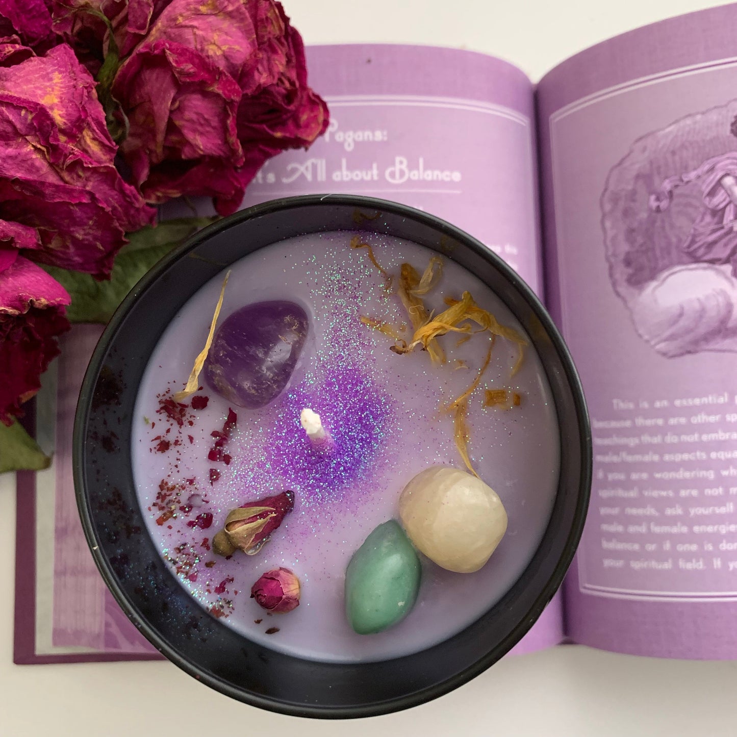 Custom Ritual Crystal Candle