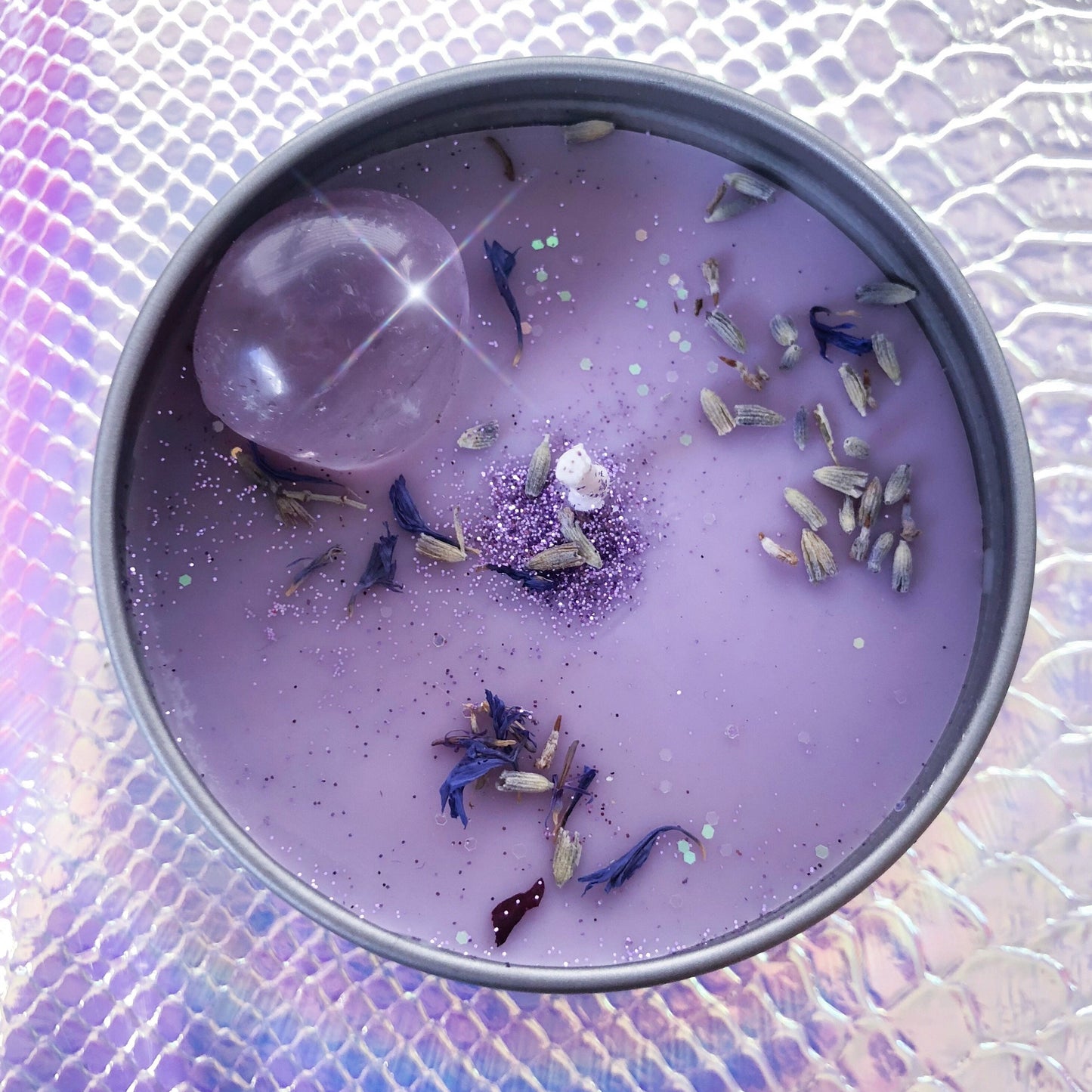 ASTRAL CANDLES - Serenity - Lavender Crystal Candle