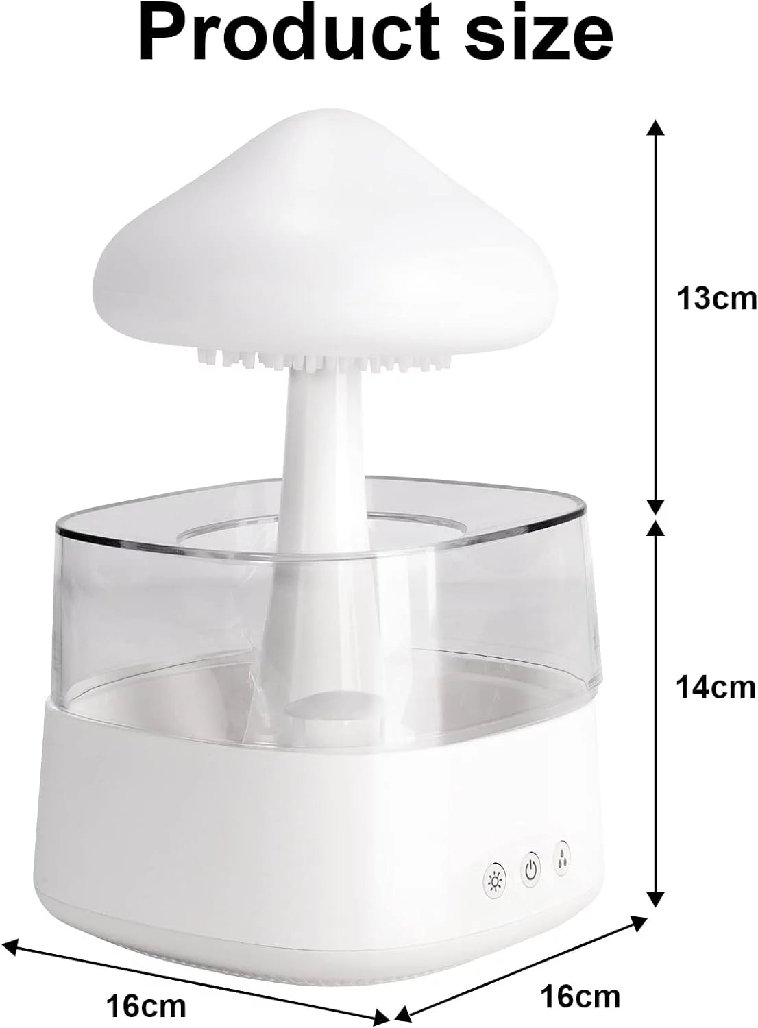 Rain Cloud Humidifier with Remote, Night Light Aromatherapy Essential Oil Diffuser, 7 Colors Desktop Mushroom Humidifier Waterfall Lamp with Water Sound,Rain Sounds for Sleeping