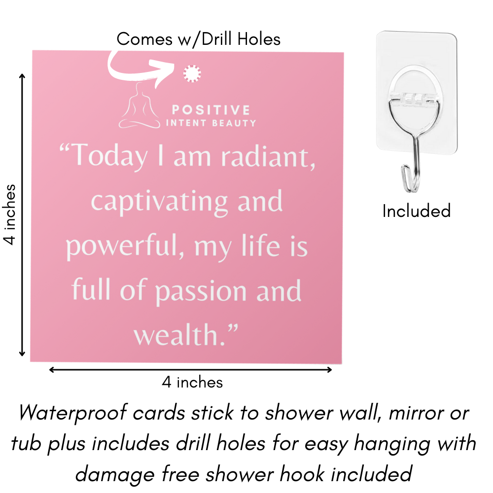 Self-Care Mantras For Your Shower Cards [Waterproof]-2