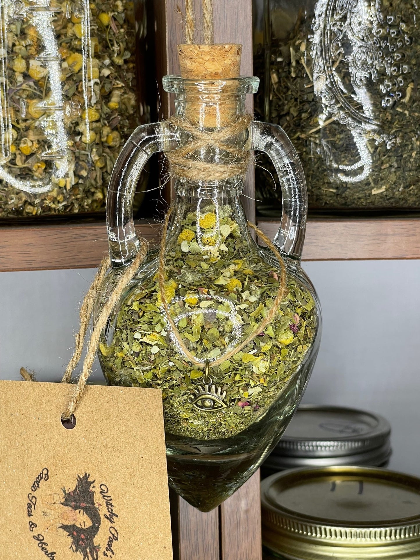 Witchy Pooh's Lucid Dreaming Herbal Loose Leaf Tea in Hanging Jars-3