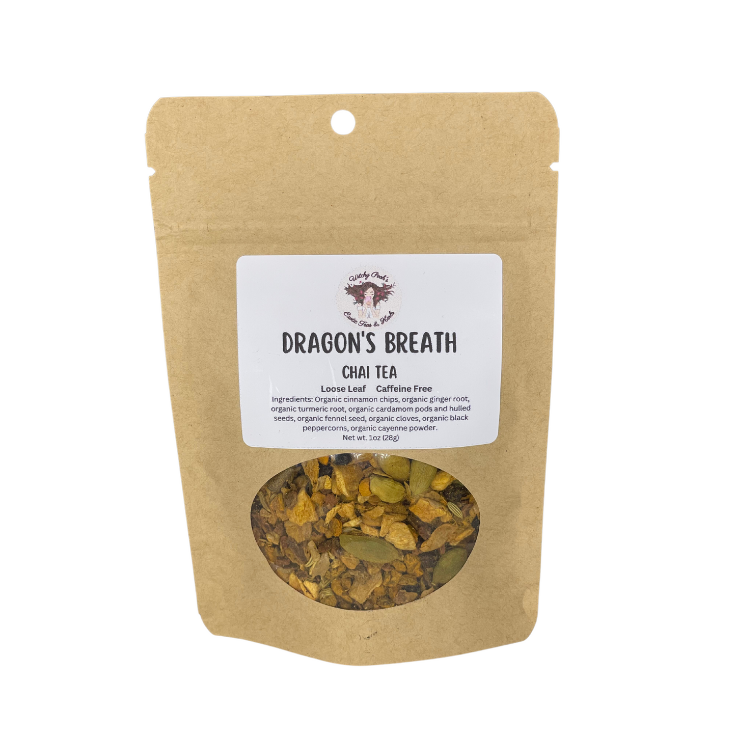 Witchy Pooh's Dragon's Breath Loose Leaf Spicy Chai Herbal Tea, Bloody Mary Mix, Caffeine Free-4