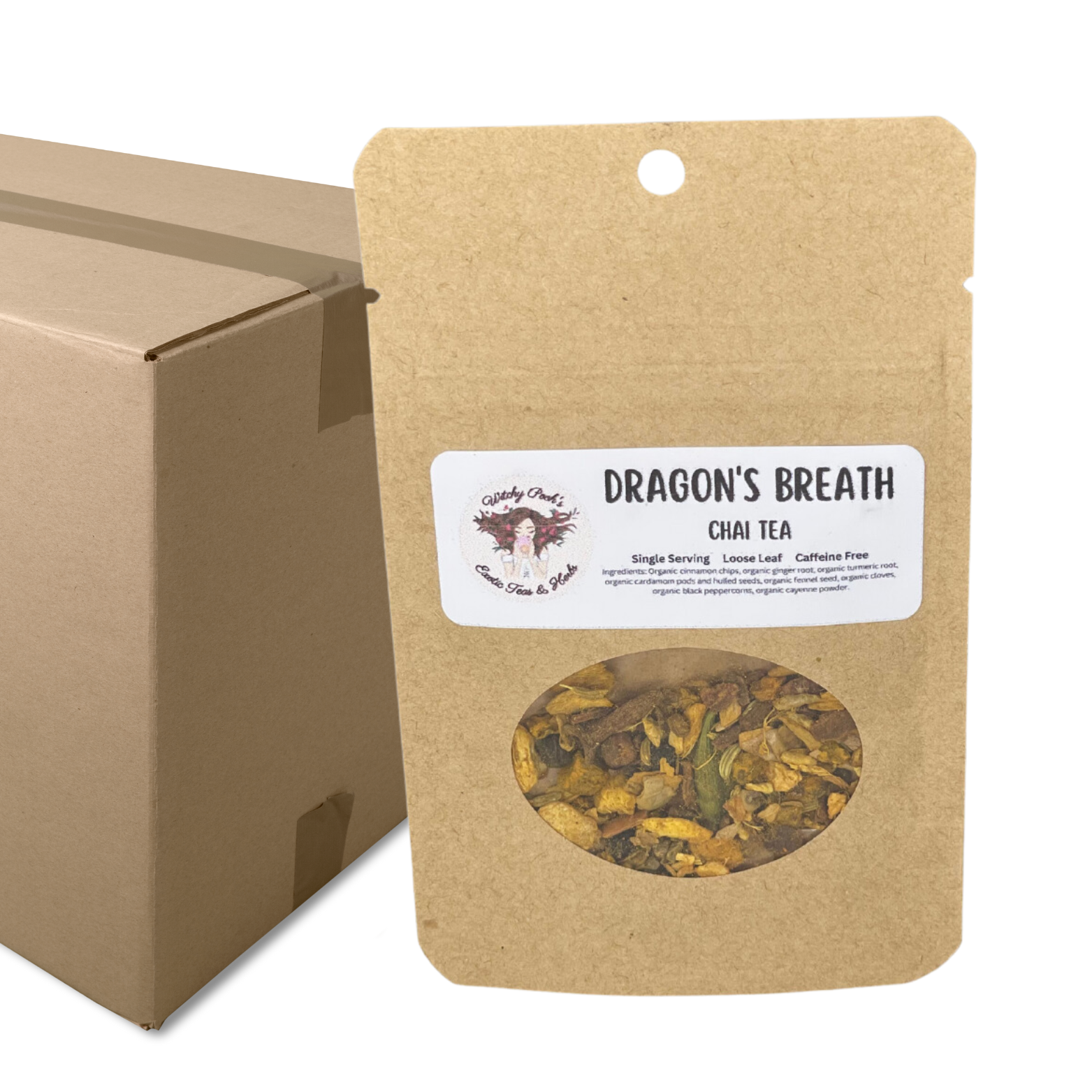 Witchy Pooh's Dragon's Breath Loose Leaf Spicy Chai Herbal Tea, Bloody Mary Mix, Caffeine Free-7