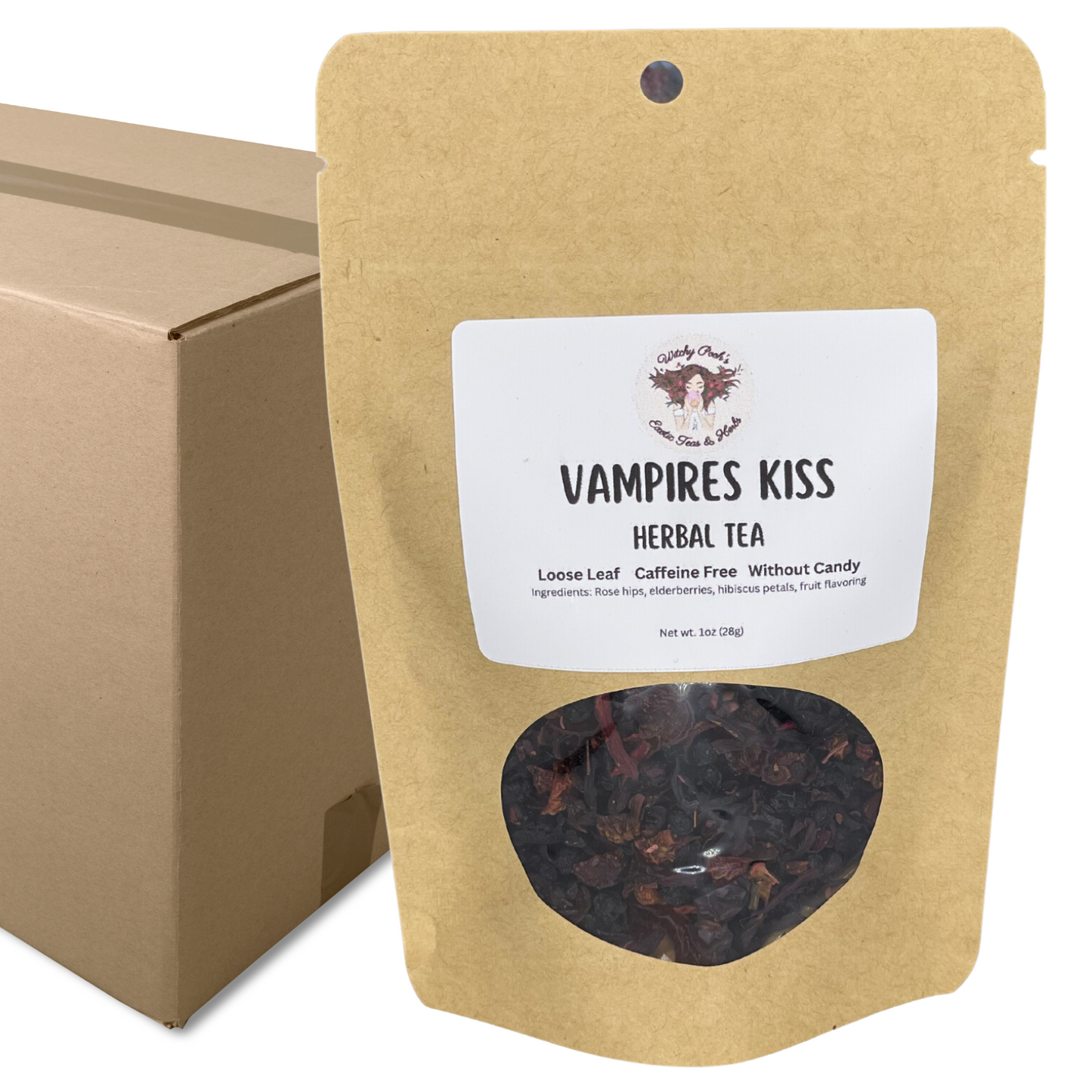 Witchy Pooh's Vampire's Kiss Loose Leaf Elderberry Fruit Herbal Tea, Caffeine Free-8