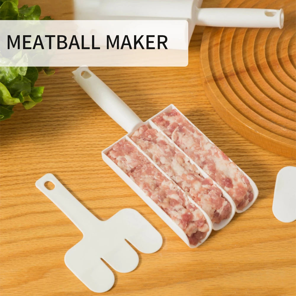 Plastic Meatball Maker Set Fried Fish Beaf Meat Making Balls Mold Spoon Meat Tools Kitchen Gadgets Cooking Accessories Tools