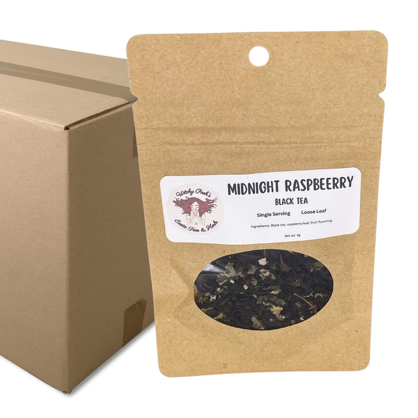 Witchy Pooh's Midnight Raspberry Loose Leaf Raspberry Flavored Black Tea-7