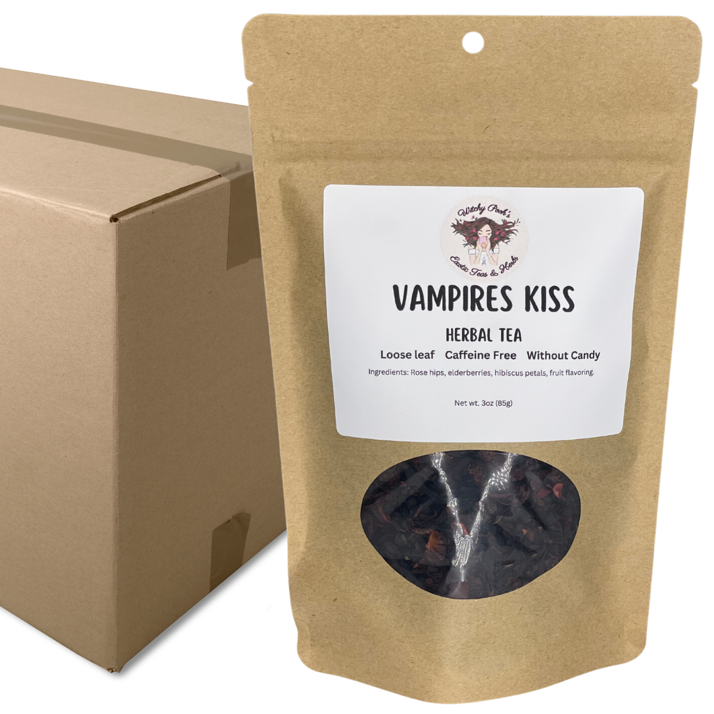 Witchy Pooh's Vampire's Kiss Loose Leaf Elderberry Fruit Herbal Tea, Caffeine Free-9