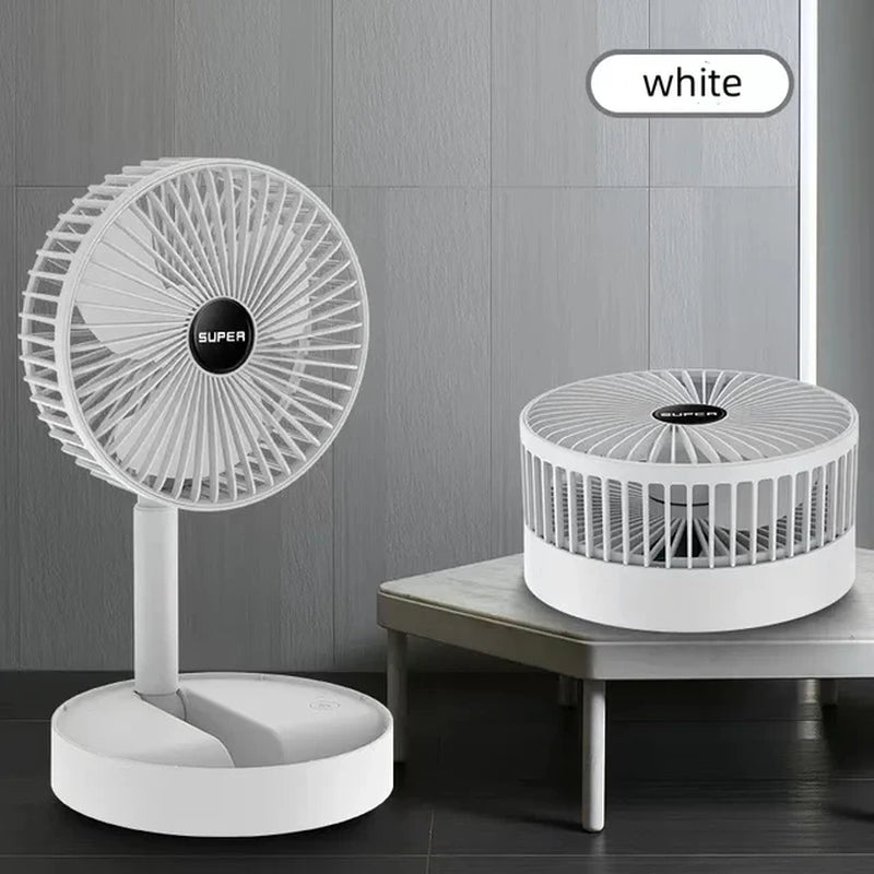 Desktop Foldable Retractable Small Fan Mini Portable Charging USB Home Low Noise High Duration Standby Mini Electric Fan