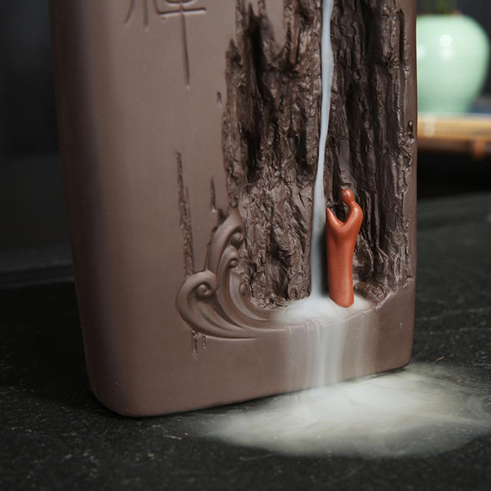 Backflow Incense Ceramic Holder Buddha Waterfall Incense Burner