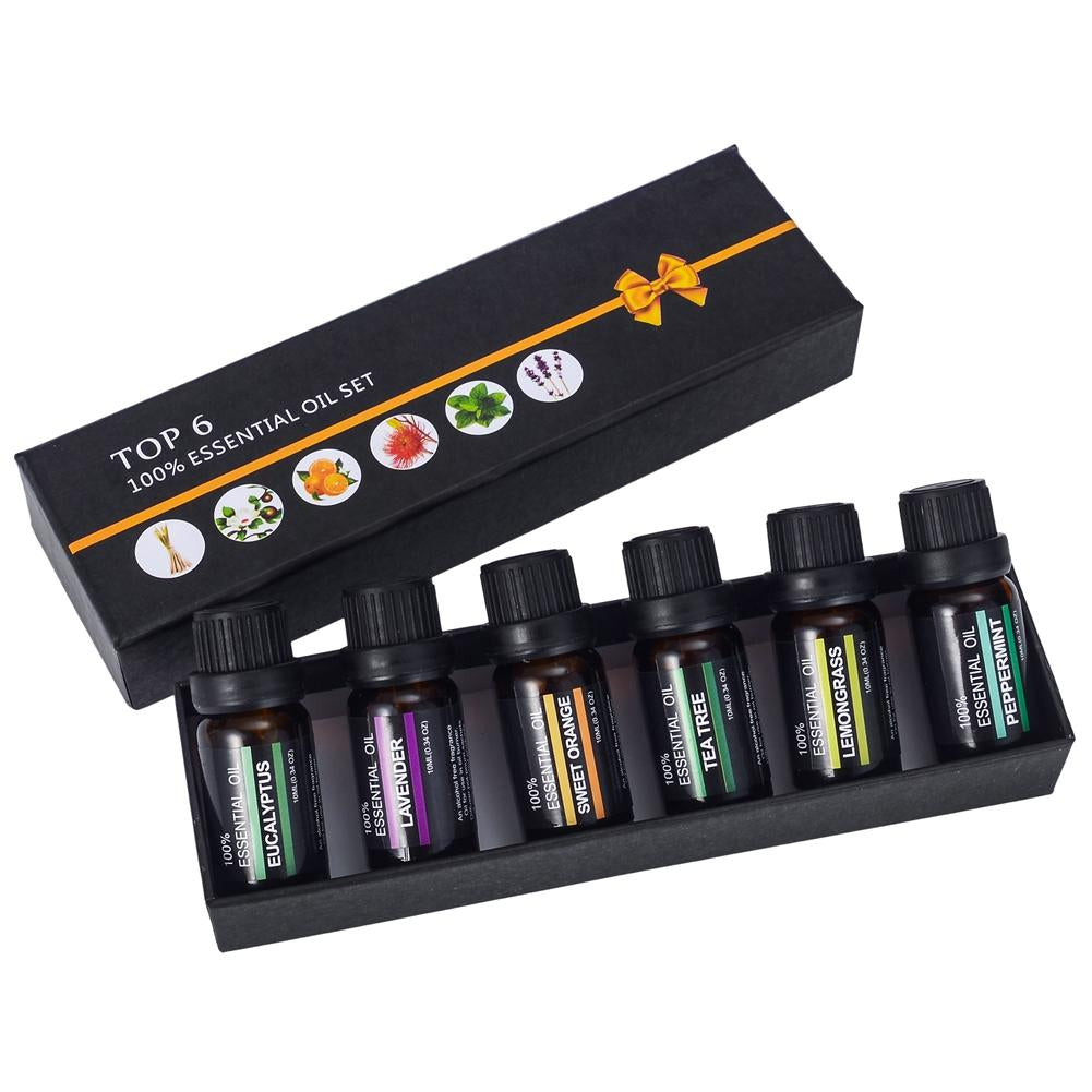 100% Pure Aromatherapy Essential Oils 6 pcs Set