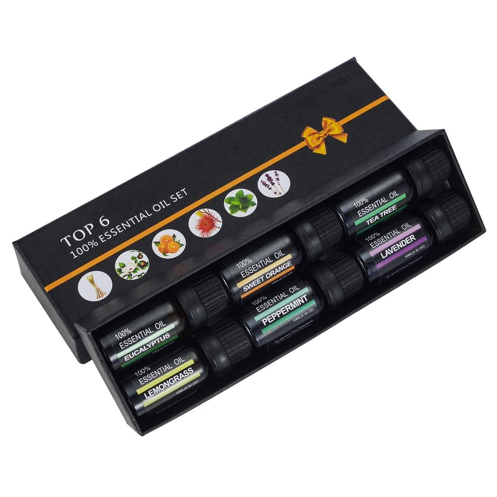 100% Pure Aromatherapy Essential Oils 6 pcs Set