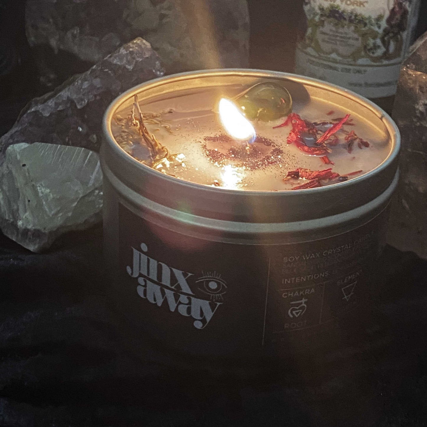 ASTRAL CANDLES - JINX AWAY CRYSTAL CANDLE