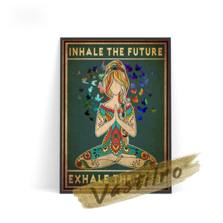 Meditation Chakra Yoga Girl Canvas Painting Core