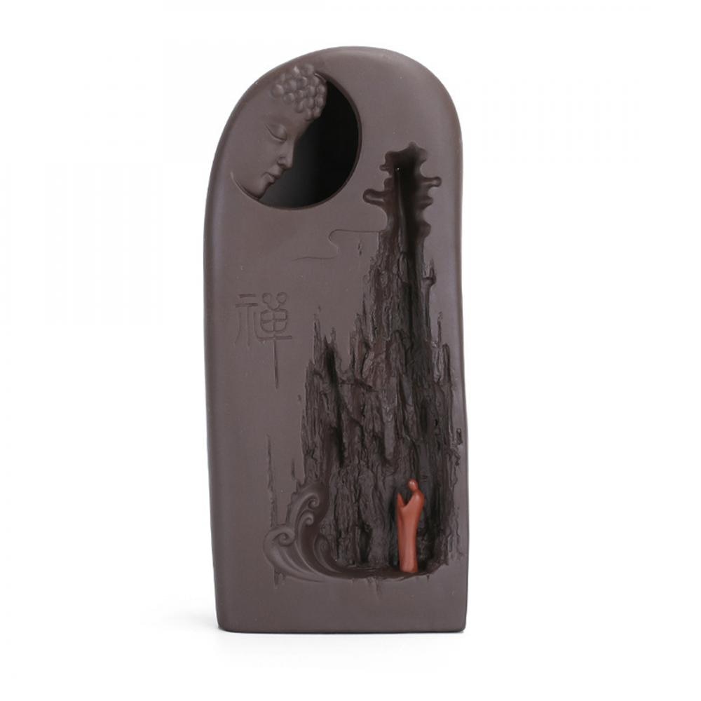 Backflow Incense Ceramic Holder Buddha Waterfall Incense Burner