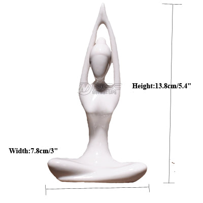 Abstract Ceramic Yoga Poses Figurine