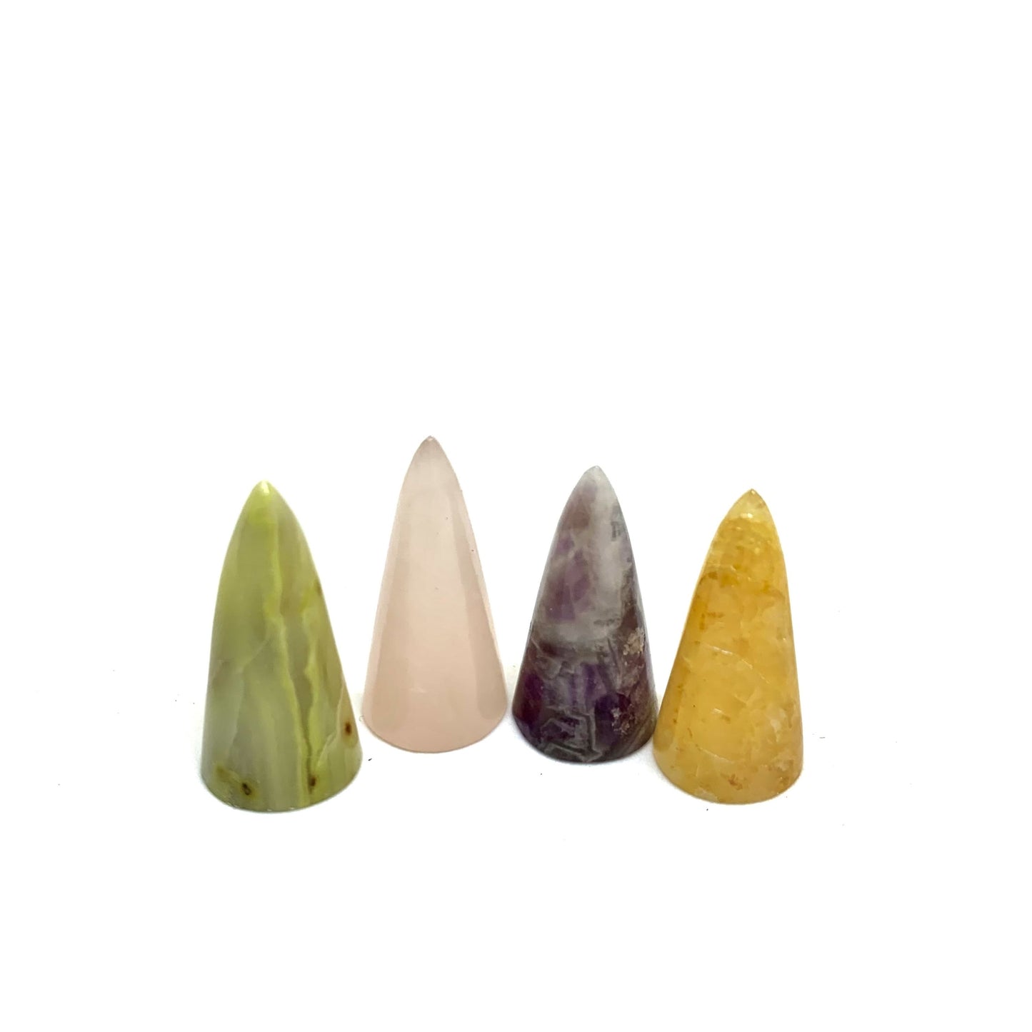 Natural Gemstone Pendulum Set of 4