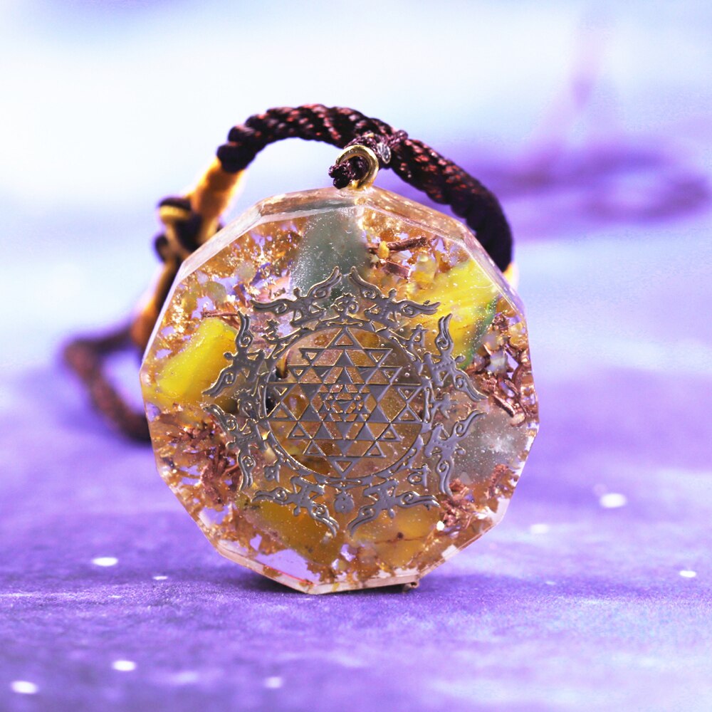 Healing Stones Orgone necklace EMF Protection Chakra Crystals Meditation Reiki Supplies Positive Energy Generator Orgonite-3