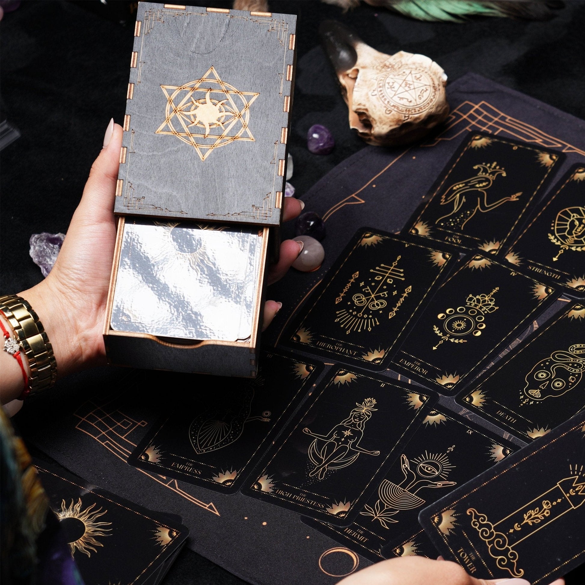 Tarot Wooden Box.Card Box.-6